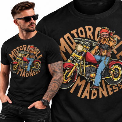KOSZULKA  ŚMIESZNA  MOTORCYCLE MADNESS
